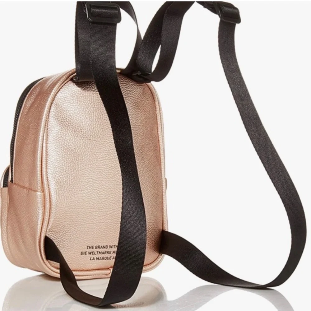 Adidas | Rose Gold Mini Pebbled Faux Leather Backpack